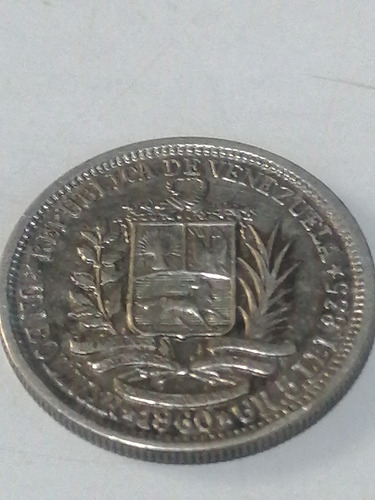 Moneda De Plata De 1 Bolívar De 1960 Y 1965