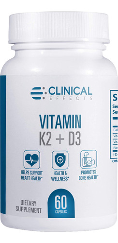 Clinical Effects Vitamina K2 + D3 - Suplemento Vitamnico K2