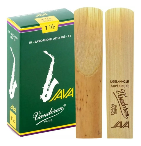 2 Palheta Sax Alto Vandoren Java Origina 1 1,5 2 2,5 3 3,5 4