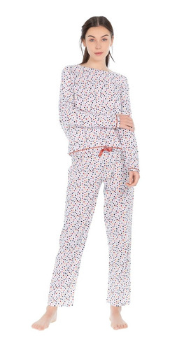 Pijama Manga Larga Pantalón Algodón Mujer 25185 Tops&bottoms