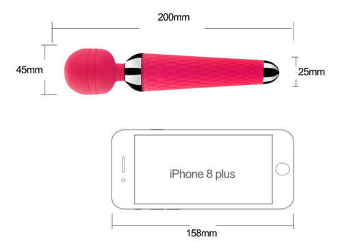 Imagem 2 de 6 de Massageador Varinha Mágica Portatil Recarregável Usb