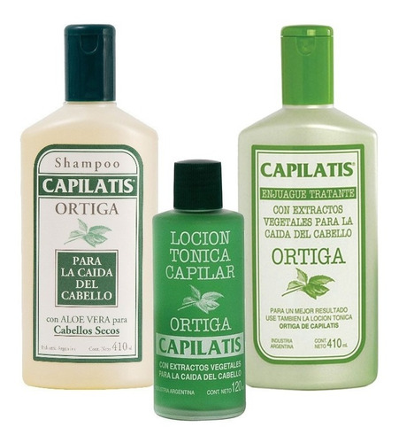 Shampoo Cabellos Secos + Enjuague + Locion Capilatis Ortiga