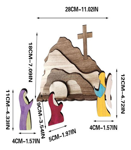 Escena De Resurrección De Pascua Figura De Cristo Resucitado