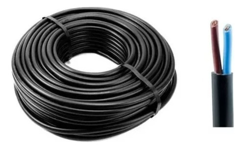 Cable Tipo Taller Negro Bipolar 2x2.5 Mm X 30 Metros Rollo