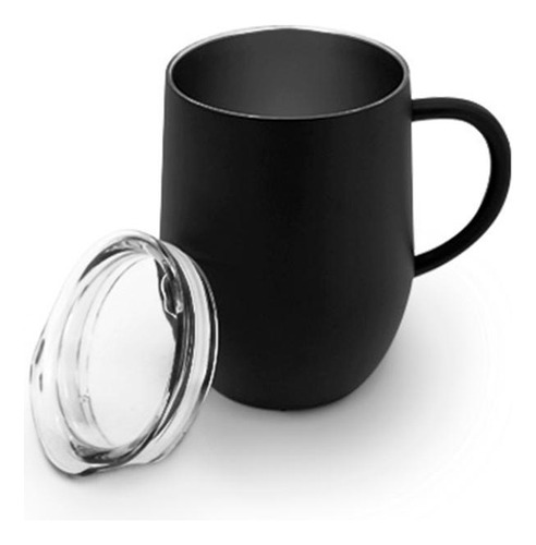 Caneca Térmica Aço Inox Black Com Tampa Mimo Style