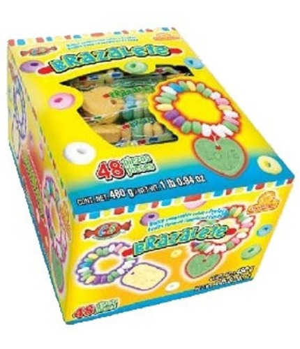 Imagen 2 de 4 de 144 Pzs Dulce Brazalete Comprimidos Frutas Pulsera Delicias