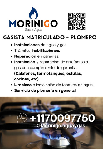 Gasista Matriculado - Plomero Reparación Calefones Service