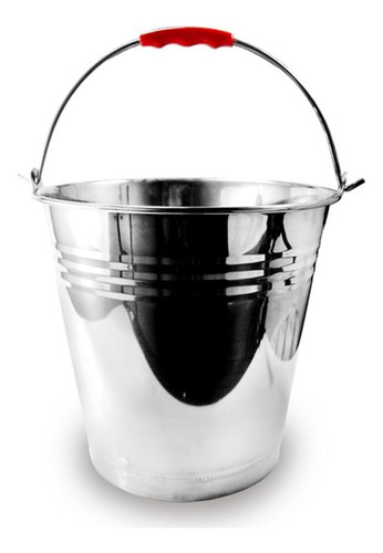 Balde 10 Litros Inox Para Cerveja Bebida Gelo Ke Home 5596 Cor Prateado Nome Do Desenho Liso