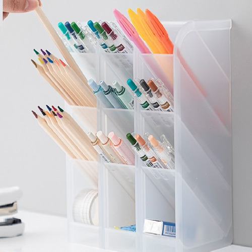 Imagem 5 de 10 de 4 Organizador Porta Caneta Escritório Rack De Armazenamento