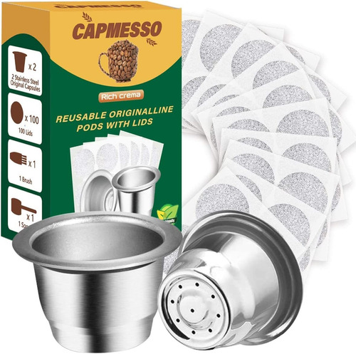 Capmesso Cápsulas Reutilizables Para Nespresso Originalline,