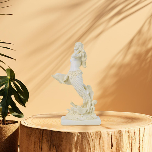 Smermaid Statue Resin Figurine Mapeop Ornament Escultura