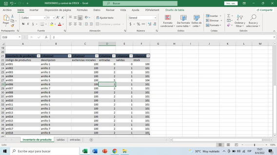 Inventario Y Control De Stock Plantilla Excel | MercadoLibre