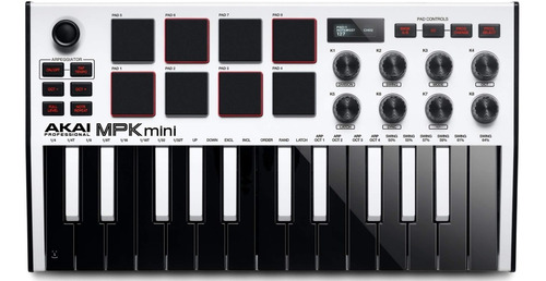 Teclado Controlador Midi Akai Mpk Mini Mk3 White Ltd Edition