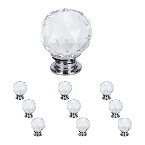 Juego De 10 Pomos De Cristal Forma De Diamante Cajones ...