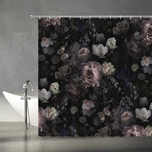 Set De Cortinas De Ducha Edomgnih, Diseño Retro, Diseño Flor