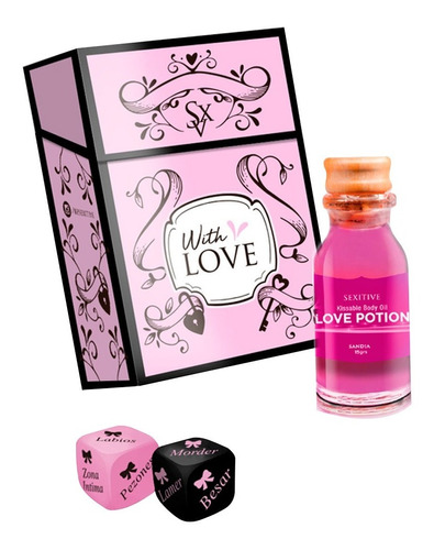 Love Kit 03 Aceite Mini Love Potion + Dados De Juegos