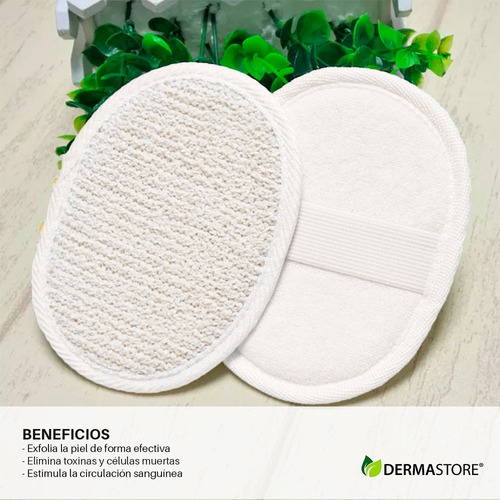 Manopla Lino Esponja De Ducha Exfoliante Cuidado Corporal