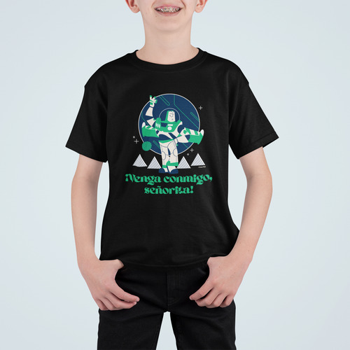 Pixar Playera Infantil Toy Story Buzz Modo Español Oficial