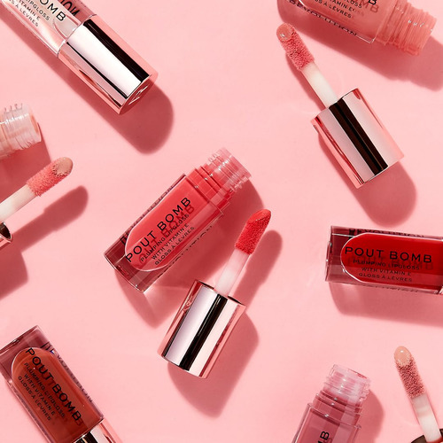 Revolution, Pout Bomb Plumping Lip Gloss, Alto Brillo, Pigme