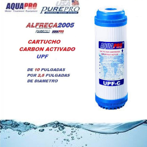 Cartucho Upf Carbon Activo De 10x2,5 Osmosis Filtros De Agua