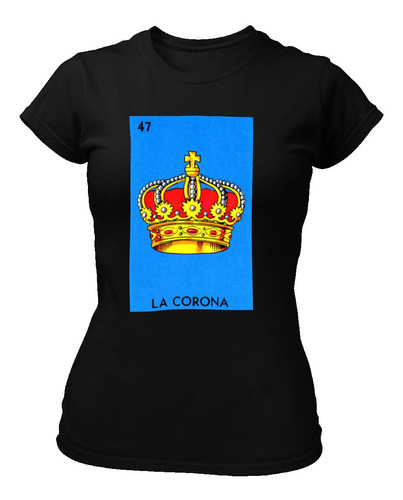 Playera Negra La Loteria 47 La Corona