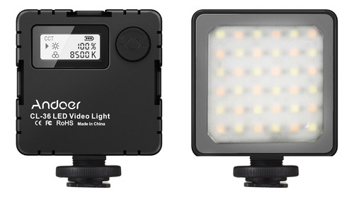 Lámpara Led De Video Andoer Cl-36 De 2 Colores 2800k-8500k
