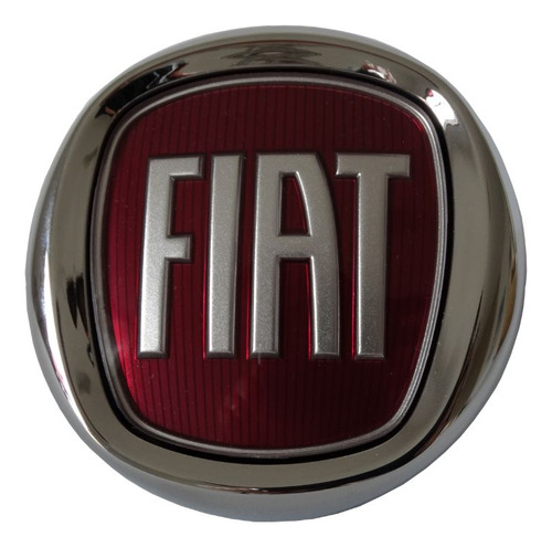 Emblema Logomarca Fiat Mala Siena G4 Vermelho 9,5 Cm