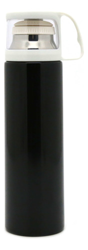 Termo Acero Inoxidable Medio Litro Mate Botella Agua Trendy Negro