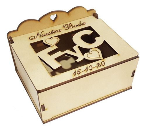 70 Cajas De Fibrofacil Bisagra Mis 15 Souvenir Personalizada