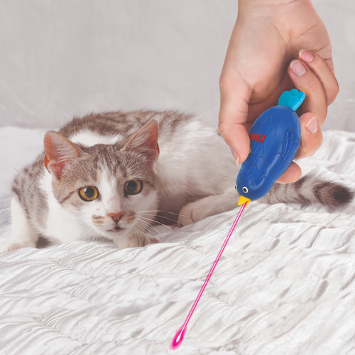 Brinquedo Kong Laser Chirps Bird Com Som Pássaros Para Gato Cor Azul