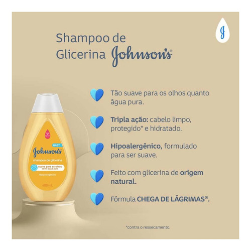 Shampoo De Glicerina 400ml Johnson's Baby