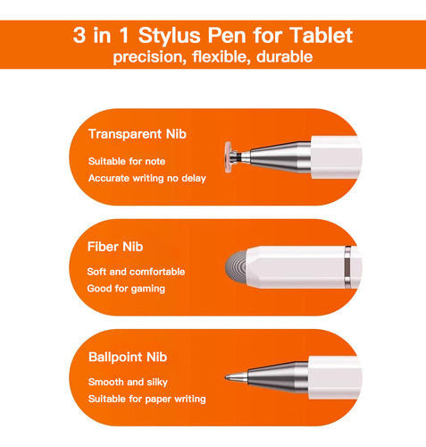 Stylus Punta Disco Precisión Doble Para Celular Talla