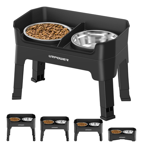// Cuencos Elevated Dog Bowls Urpower 3 En 1 A Prueba De