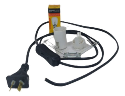 Kit Porta Lamp Completo E14 + Cable + Res/chic + Lampara 15w