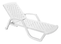 Comprar Camastro Reposera Silla Exterior Asoleadora Arrecife Rimax Color Blanco