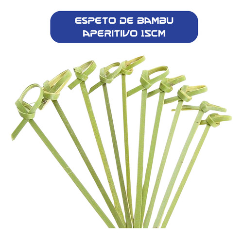 Espeto Bambu Aperitivo Decorativo Festas Nó 15cm Com 150 Uni Espeto Aperitivo Com No
