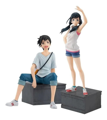 Figura Hina Amano E Hodaka Morishima Anime O Tempo Com Você