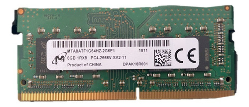 Memoria Ram 8gb Micron 1rx8 2666mhz Sodimm 