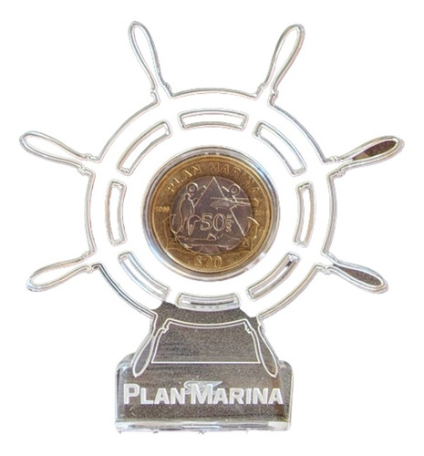 Pedestal Para Moneda 20 Pesos 50 Años Del Plan Marina