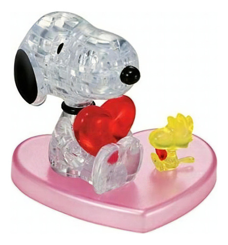 Bepuzzled Rompecabezas De Cristal 3d  Snoopy Loves