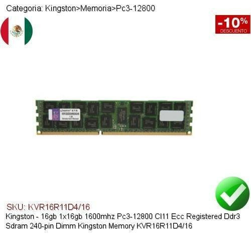 Memoria RAM ValueRAM 16GB 1 Kingston KVR16R11D4/16