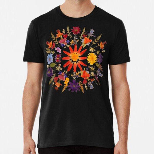 Remera Flores Prensadas Circulares Vintage Goblincore Cottag