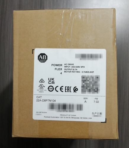 Allen Bradley Variador De Velocidad 22a-d8p7n104 5hp 440v 3f (Usado)