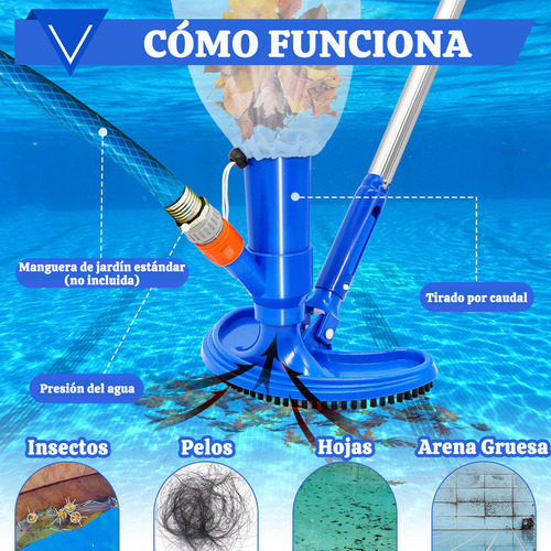 Cabezal Aspiradora Para Piscina Cepillo Limpieza Por Succión