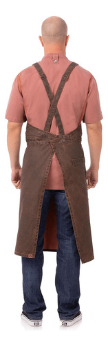 Delantal Con Pechera Unisex Denver Chefs Con Espalda Cruzada