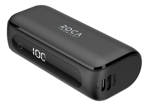 Power Bank Cargador Portatil Roca 4000mah Lcd Usb Tipo C 