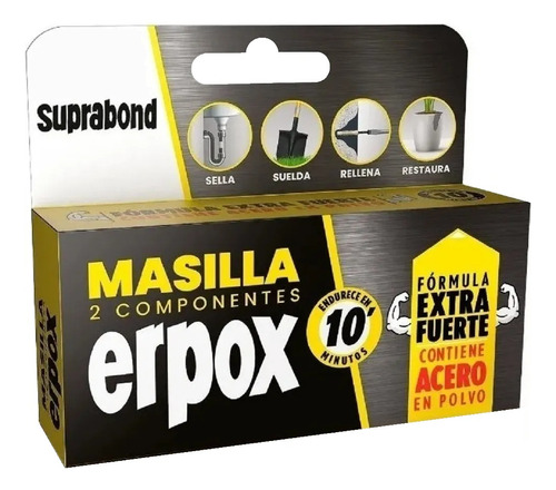 Masilla Suprabond Erpox Acero Epoxi Extra Fuerte Resistente