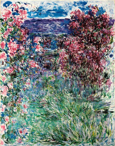 Lienzo Tela Canvas Arte Claude Monet Casa Entre Rosas 