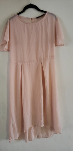 Vestido Rosado Transparente Talla S Zara