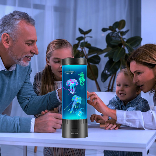 Lámpara De Medusas Led 7 Colores Decoración Acuática
